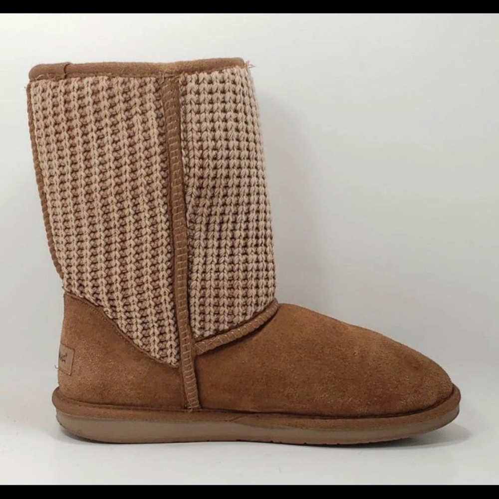 Minnetonka Chesnut Knit/Suede/Sheepskin Boots